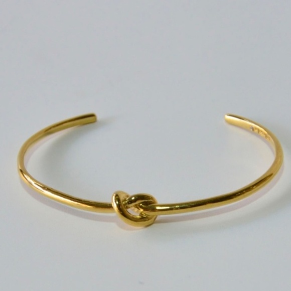 Stella & Dot | Dainty GOLD Delicate Knot Cuff Bracelet - Picture 6 of 6